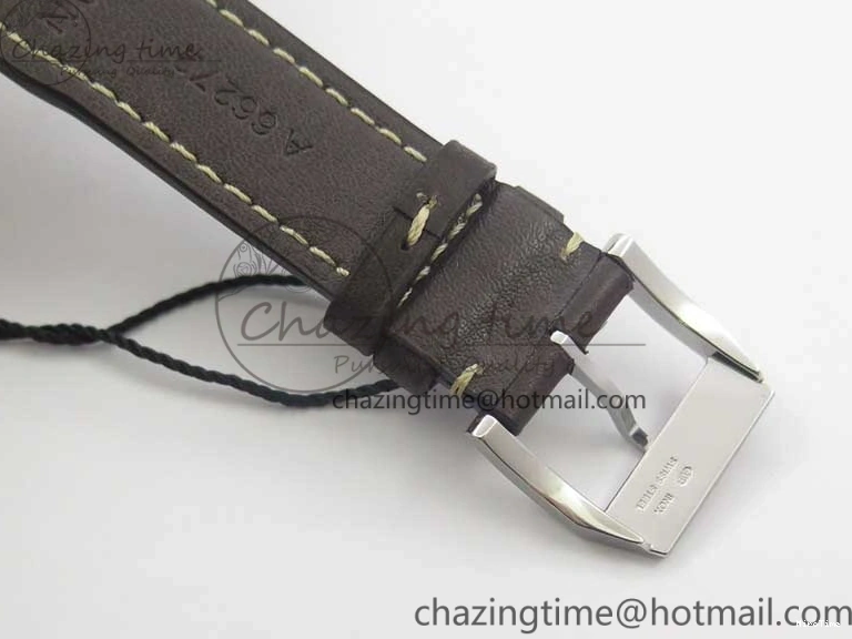 MIROTIME 0508 Pilot Chrono Spitfire IW387903 SS ZF 1:1 Best Edition Black Dial on Brown Leather Strap A OdorResistant 7127